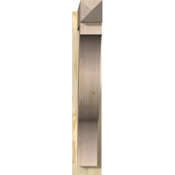 Funston Rough Sawn Arts And Crafts Outlooker, Douglas Fir, 6W X 30D X 34H